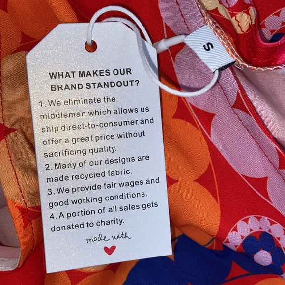 70s style one shoulder flower power dress local boutique recycled polyester - Picture 3 of 3